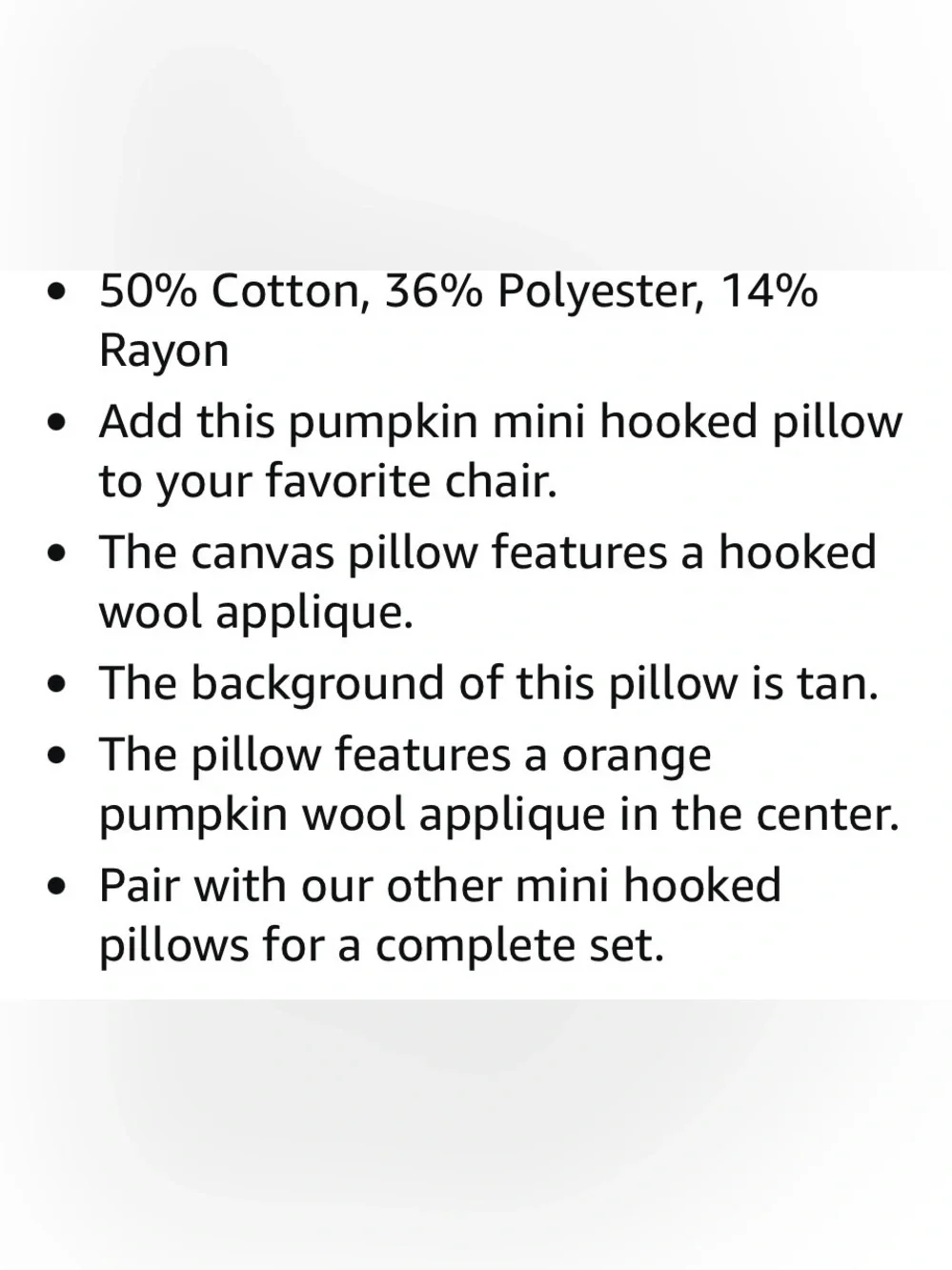 MUD PIE NWT Fall Mini Hooked Pillow, Pumpkin, 8